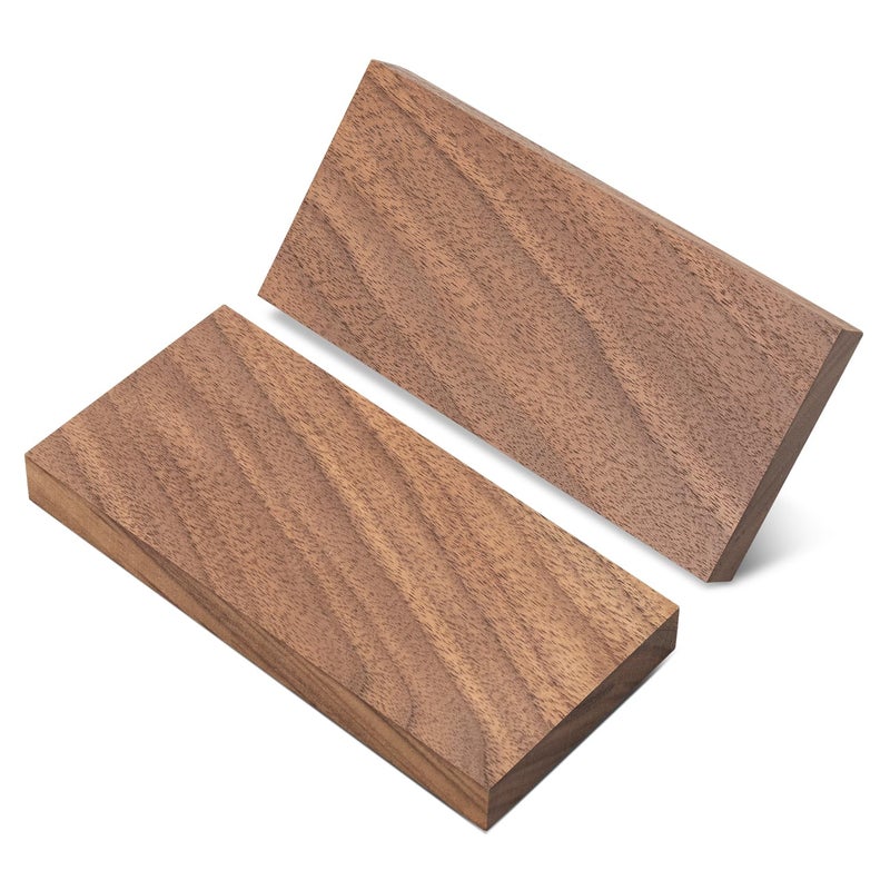 Wislist 4 Pcs Walnut Wood Log Lumber Board Knife Handle Material, Square Turning BlanksHandle Plate for Instruments DIY Raw Wood Turning Blanks(5.1" x 2.3" x 0.5") - Image 4